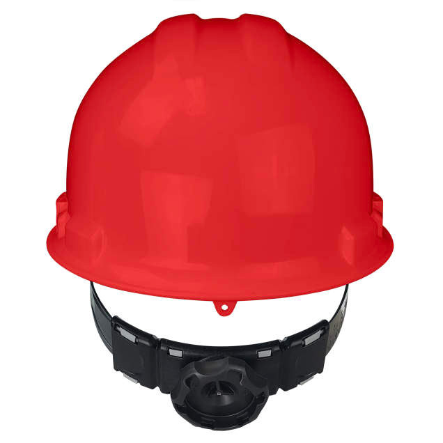 Radians GHR6-RED Granite Cap Style Hard Hat | 6 Point Crown Strap Ratchet Suspension | Pillowed Brow Pad | Red | Each
