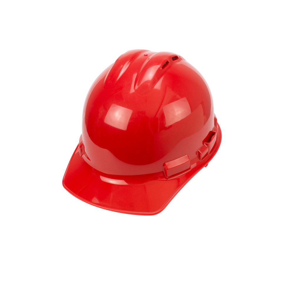 Radians GHR4V-RED Granite Vented Cap Style Hard Hat | 4 Point Crown Strap Ratchet Suspension | Pillowed Brow Pad | Red | Case of 20 Units