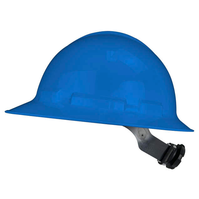 Radians QHR4-BLUE Quartz Full Brim Hard Hat | 4 Point Crown Strap Ratchet Suspension | Pillowed Brow Pad | Blue | Case of 10 Units
