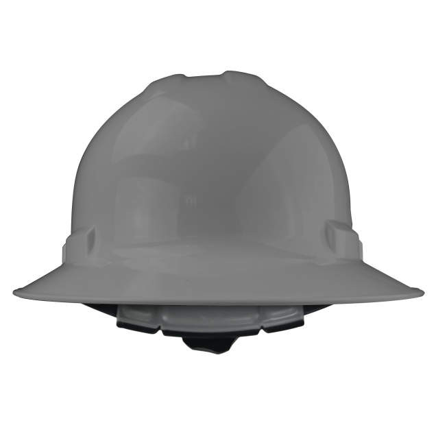 Radians QHR4-DARK GRAY Quartz Full Brim Hard Hat | 4 Point Crown Strap Ratchet Suspension | Pillowed Brow Pad | Dark Gray | Case of 10 Units