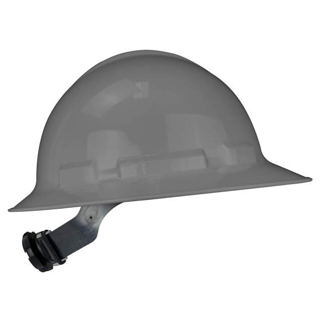 Radians QHR4-DARK GRAY Quartz Full Brim Hard Hat | 4 Point Crown Strap Ratchet Suspension | Pillowed Brow Pad | Dark Gray | Case of 10 Units