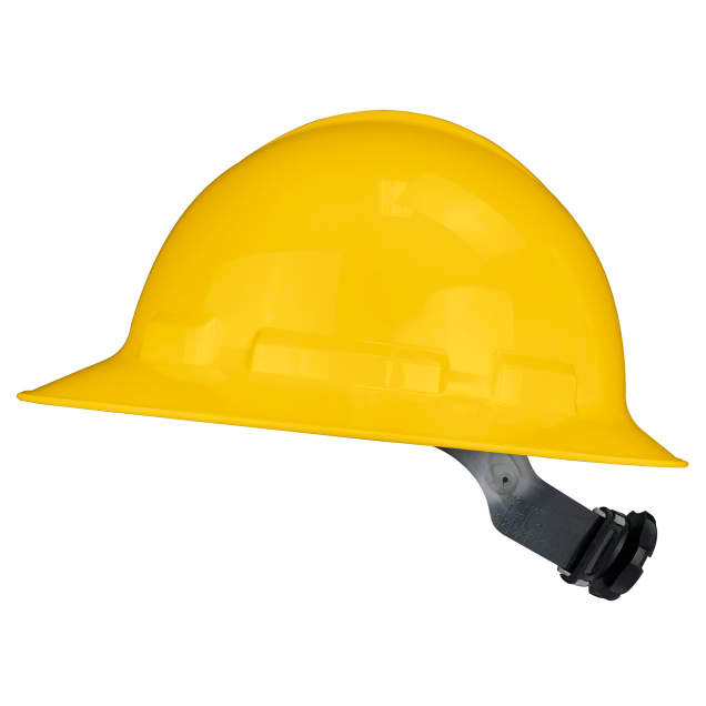 Radians QHR4-YELLOW Quartz Full Brim Hard Hat | 4 Point Crown Strap Ratchet Suspension | Pillowed Brow Pad | Yellow | Case of 10 Units