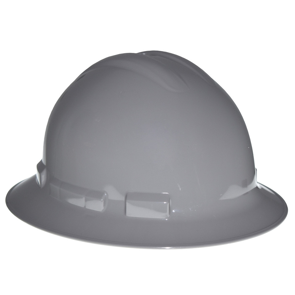 Radians QHR6-DARK GRAY Quartz Full Brim Hard Hat | 6 Point Crown Strap Ratchet Suspension | Pillowed Brow Pad | Dark Gray | Case of 10 Units