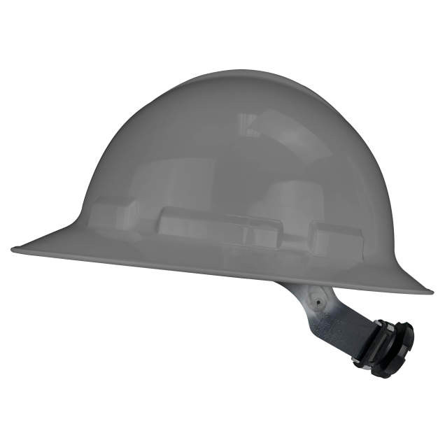 Radians QHR6-DARK GRAY Quartz Full Brim Hard Hat | 6 Point Crown Strap Ratchet Suspension | Pillowed Brow Pad | Dark Gray | Case of 10 Units