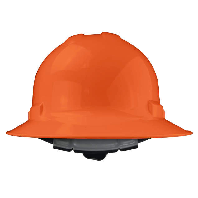 Radians QHR6-ORANGE Quartz Full Brim Hard Hat | 6 Point Crown Strap Ratchet Suspension | Pillowed Brow Pad | Orange | Case of 10 Units