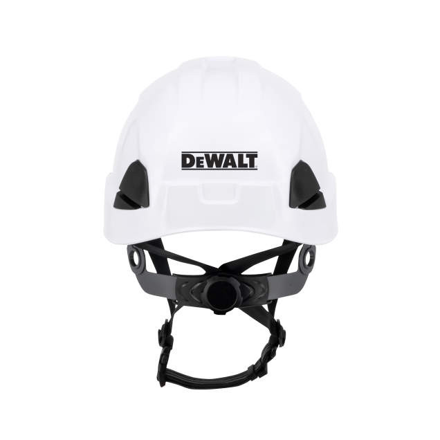 Dewalt DPG22V-WHITE Type II Class C Vented Safety Helmet | 4-Point Ratchet Suspension | Adjustable Chin Strap | White