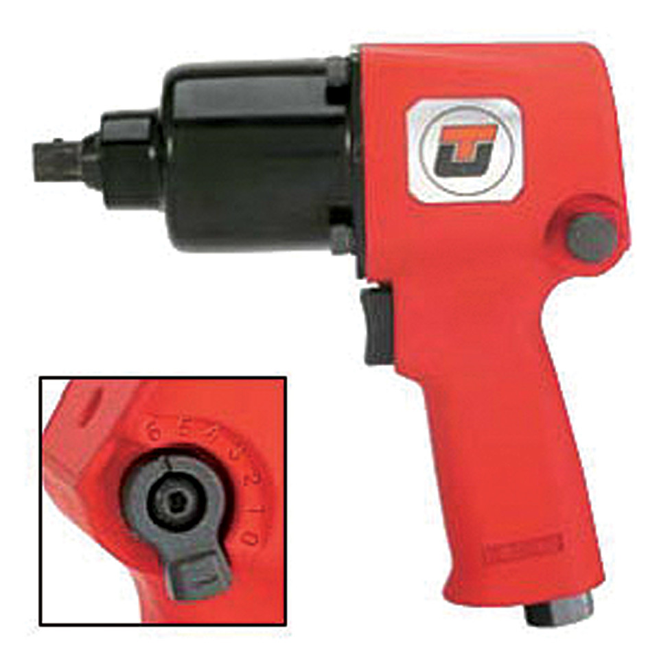 Universal Tool UT8150P-2 1/2" Pistol Grip Impact Wrench | 550 (ft.-lb.) Max Torque | 7,000 RPM | Handle Exhaust