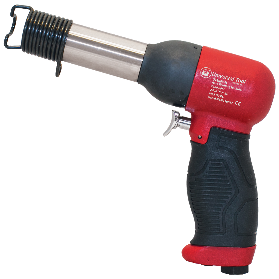 Universal Tool UT8663-TC 3X Aero Riveting Hammer | 2,160 BPM | 1/2" Bore | 2-7/8" Stroke