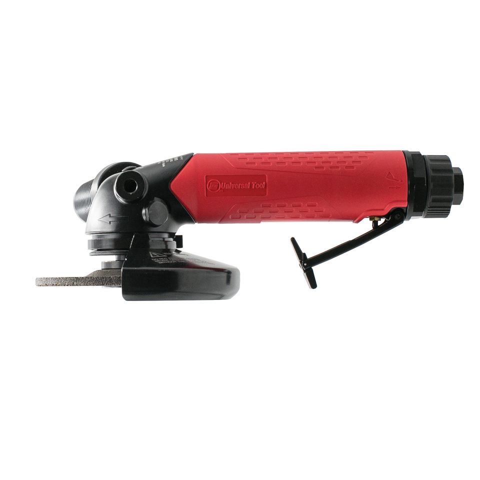 Universal Tool UT8784-4 Angle Grinder | 2.4 HP | 4" Max. Wheel Dia. | 13,500 RPM | 3/8"-24 Spindle Size | Rear Exhaust