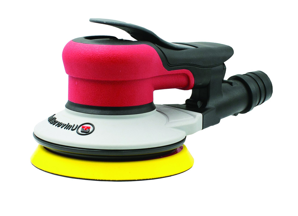 Universal Tool UT8789-5-336CV Low Vibration Orbital Palm Sander | 5" Pad Size | 3/16" Orbit | 12,000 RPM | 6 Holes | Central Vacuum