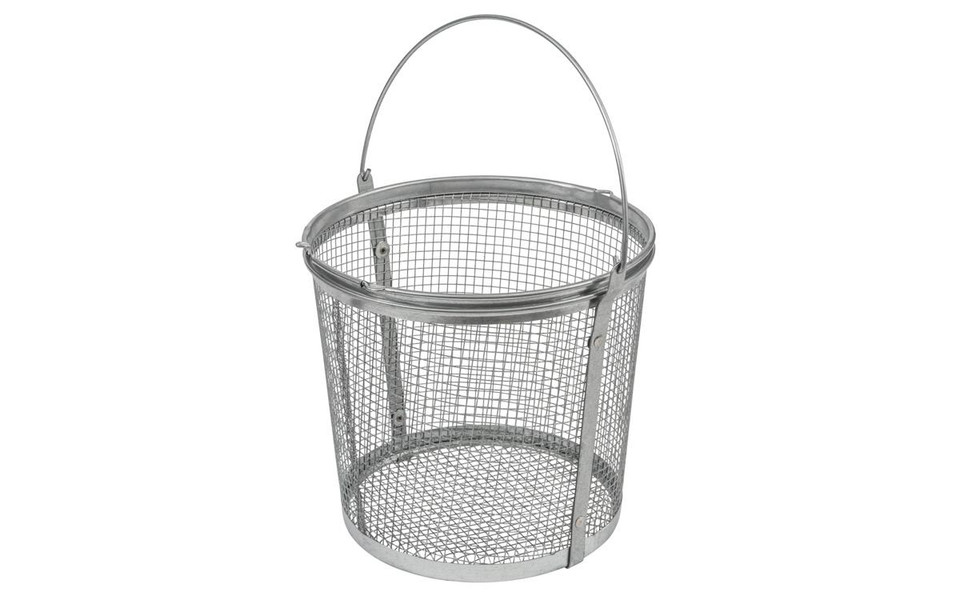 Walter Surface Technologies 55B004 Parts Washing Basket | Galvanized Steel | Silver | Round