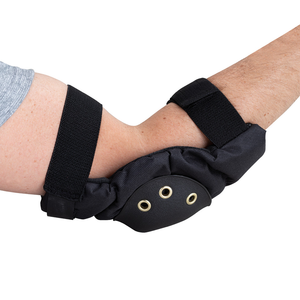 Allegro 7104 Deluxe Elbow Pad | One Size | Black | Pack Of 2 | Hook and Loop Closure