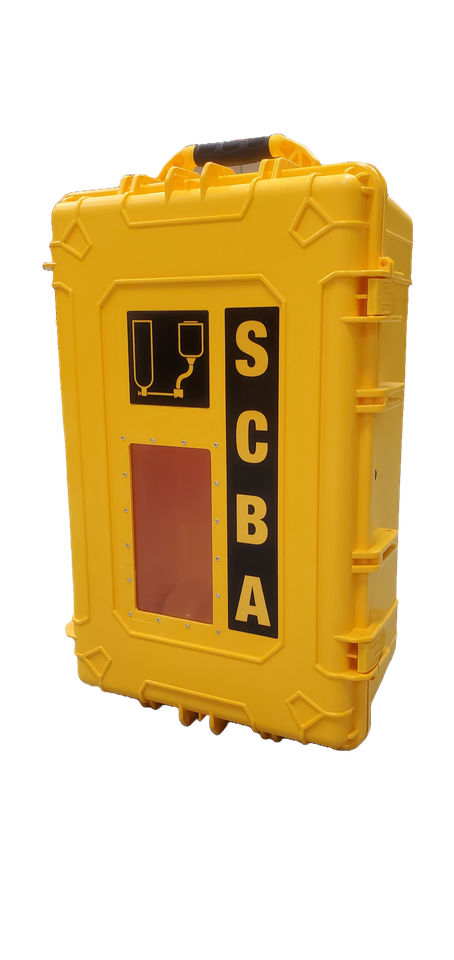 Allegro 4606 All-Weather SCBA Wall Case with 6.75" Bracket | Yellow