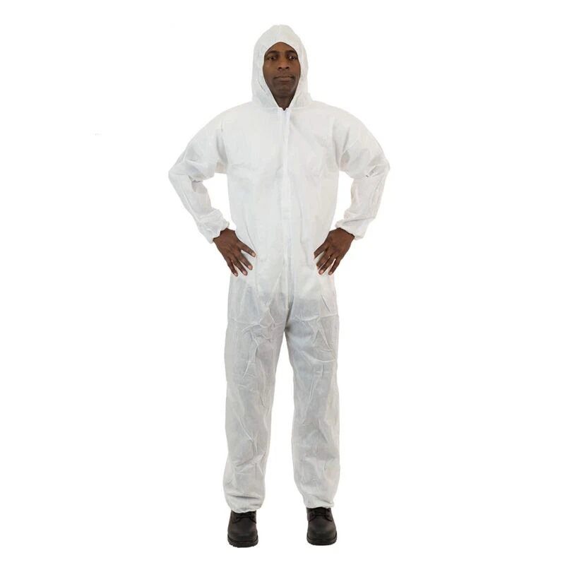 Enviroguard 2225-3XL Hooded Coverall | Microporous Film | Bound Seams | Storm Flap | White | 3X-Large