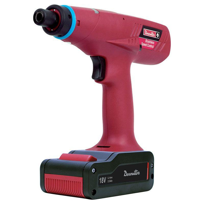 Desoutter ELS2.5-1550-P  E-LIT Battery Clutch Pistol Tool | 500-1550 RPM | 7.1-22 (in-lbs) Torque Range | 1/4" Hex Drive | Trigger Start