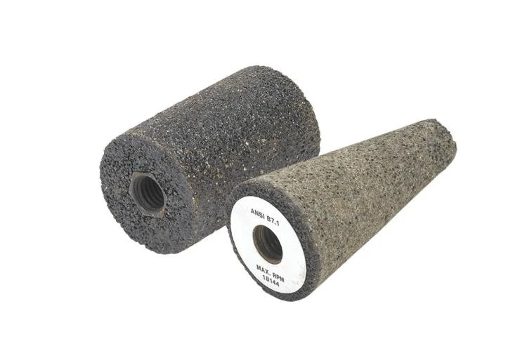 Walter Surface Technologies 12C421 Grinding Plug | 17 Shape | 2" Diameter | Aluminum Oxide 16 Grit | 5/8" - 11 Arbor Hole | Sold by Box of 10