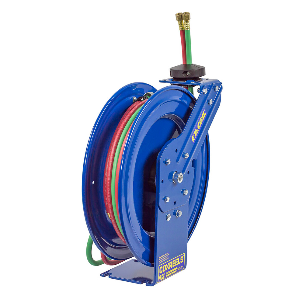 Coxreels EZ-P-W-125 Dual Hose Spring Rewind Hose Reel | EZ-P-W Series | 1/4" Hose Diameter | 25' Hose Length | 200 Max PSI