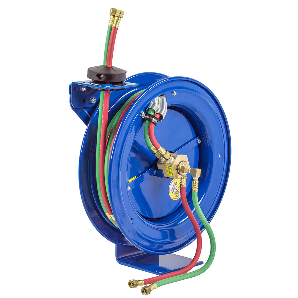 Coxreels EZ-P-W-125 Dual Hose Spring Rewind Hose Reel | EZ-P-W Series | 1/4" Hose Diameter | 25' Hose Length | 200 Max PSI