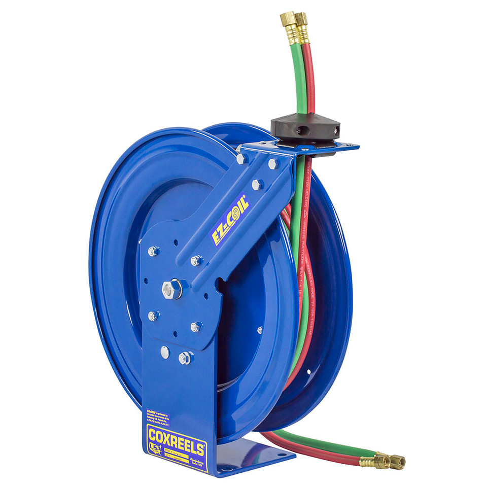 Coxreels EZ-P-W-125 Dual Hose Spring Rewind Hose Reel | EZ-P-W Series | 1/4" Hose Diameter | 25' Hose Length | 200 Max PSI