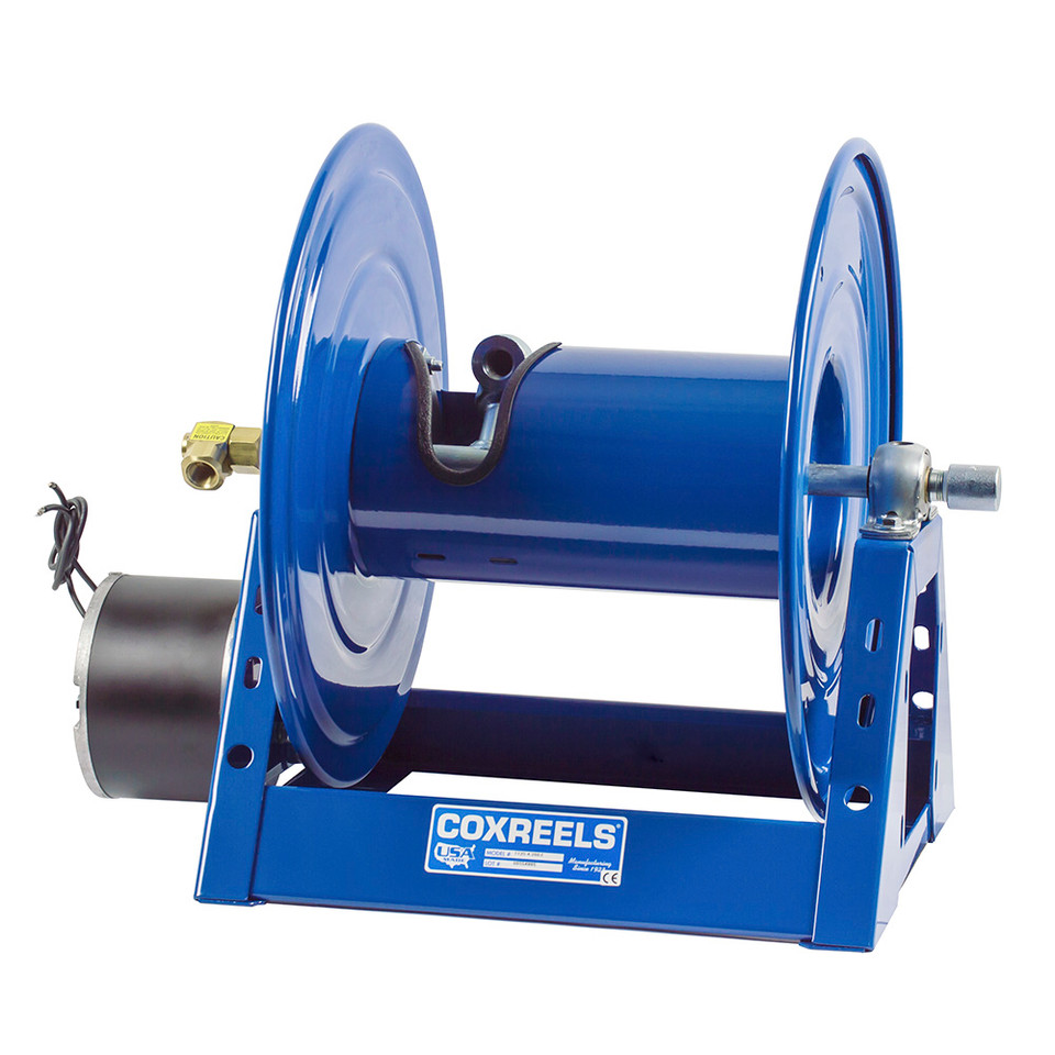 Coxreels 1125-5-100-AB Compressed Air #6 Gast Motor Rewind Hose Reel | 1125 Series | 3/4" Hose Diameter | 100' Hose Length | 3000 Max PSI | Less Hose