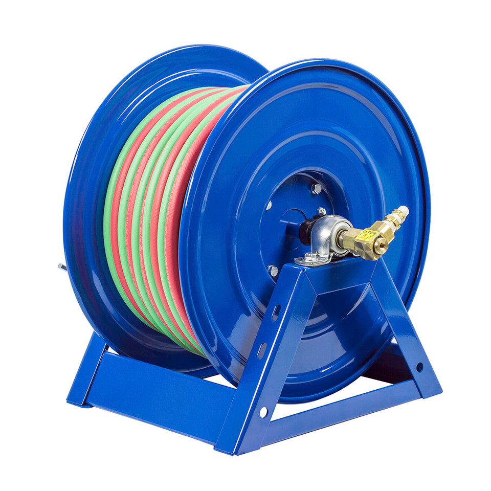 Coxreels 1275WL-3-250-C Dual Hose Hand Crank Welding Reel | 1275W Series | 3/8" Hose Diameter | 250' Hose Length | 200 Max PSI | Less Hose