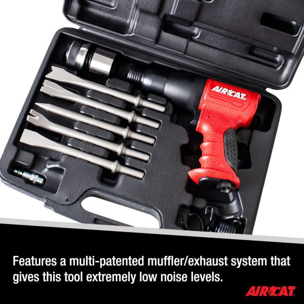 Aircat Pneumatic Tools 5100-A Super Duty Air Hammer Kit | .401" Shank | 3000 BPM | 2-5/8" Piston Stroke | Quick Change