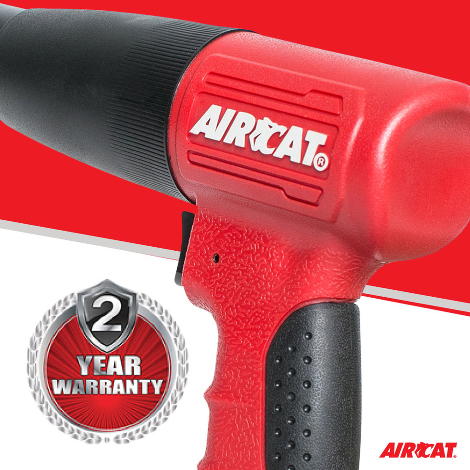 Aircat Pneumatic Tools 5200-A-T Composite Long Stroke Air Hammer | .401" Shank | 2100 BPM | 3-3/4" Piston Stroke | Quick Change
