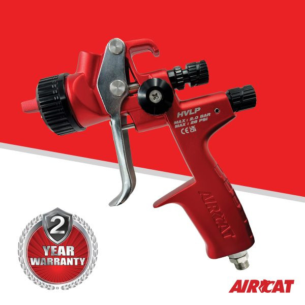 Aircat Pneumatic Tools 6900 Hvlp Gravity Feed Spray Gun | 1.3 mm | 14-28 PSI | 5/16" Air Supply Hose