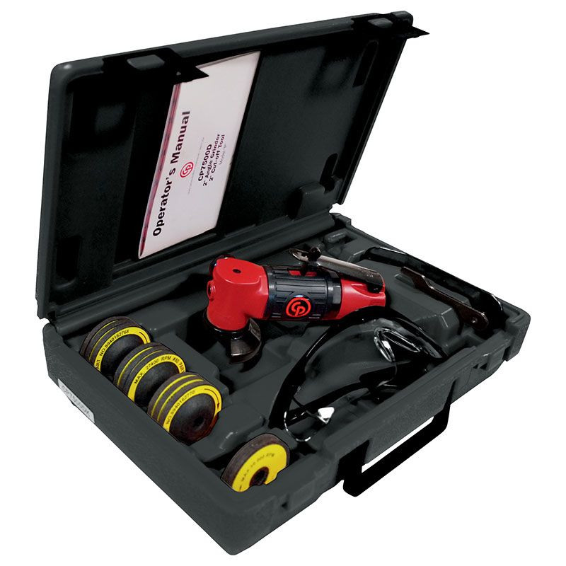 Chicago Pneumatic CP7500DK Angle Wheel Grinder Kit | 0.2 HP | 22,000 RPM | 2" Max Wheel Capacity | 3/8-24 UNF