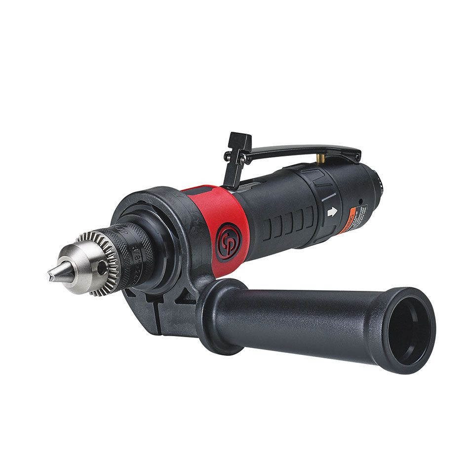 Chicago Pneumatic CP887C 3/8" Reversible Straight Drill | Keyed Metal Chuck | 0.4 HP | 2,100 RPM | 3.8 (ft-lb) Stall Torque