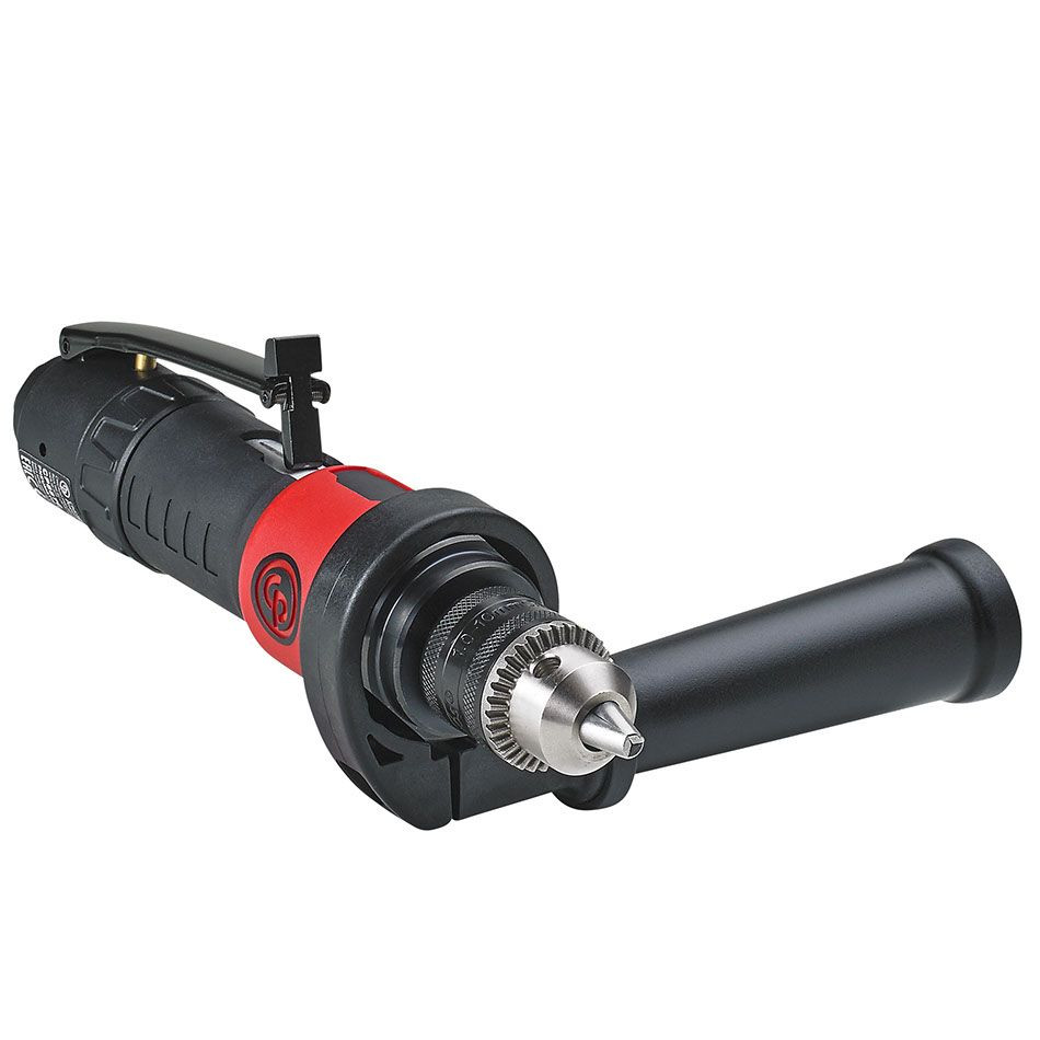 Chicago Pneumatic CP887C 3/8" Reversible Straight Drill | Keyed Metal Chuck | 0.4 HP | 2,100 RPM | 3.8 (ft-lb) Stall Torque