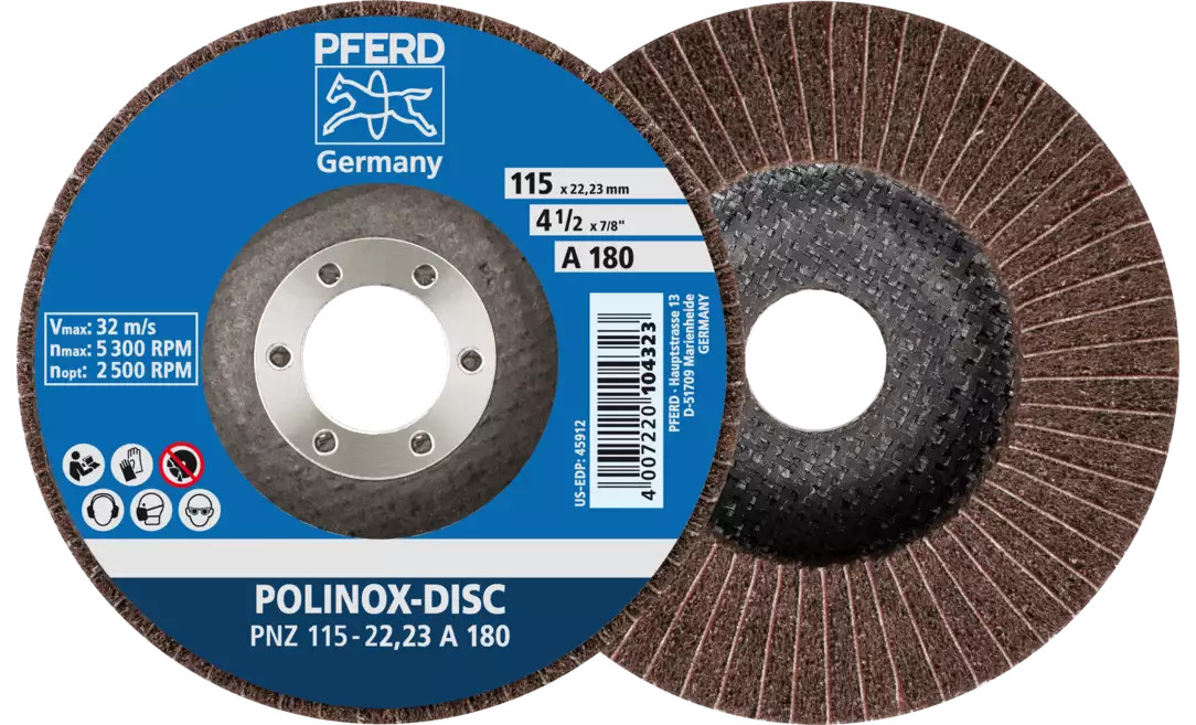 POLINOX 4-1/2" Fibre-Backing Discs