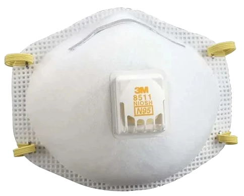 3M 8511 N95 disposable filtering facepiece respirator with exhalation valve