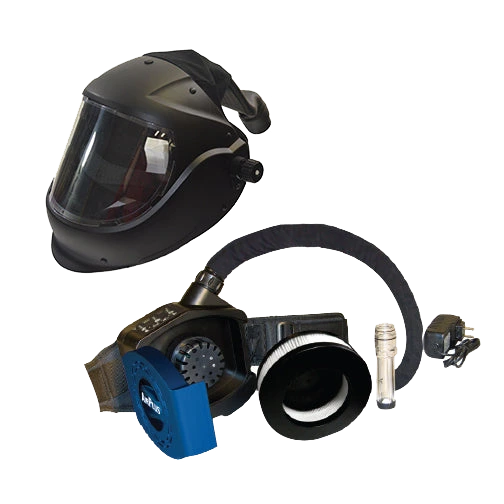 ArcOne AIRPLUS AIRSHIELD PAPR kit with grinding visor, blower and breathing tube