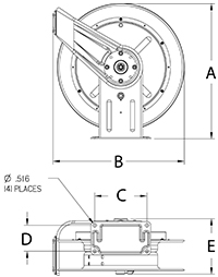 Reelcraft PWHC88100 H Hose Reel Specifications