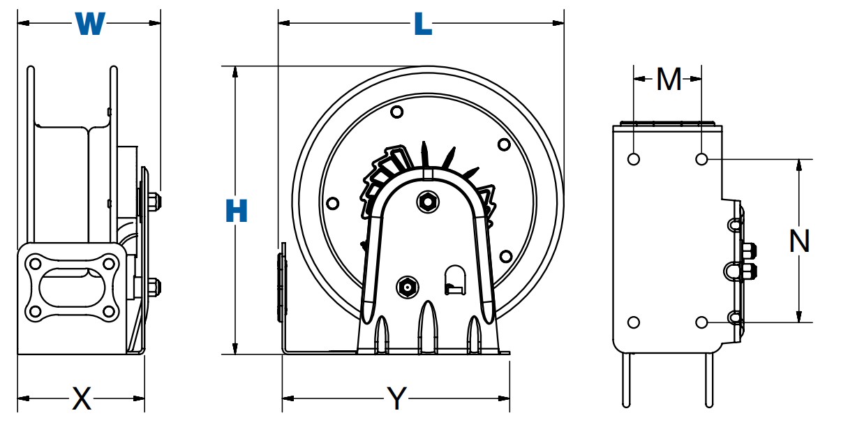 Coxreels LG-LPL-115 Low Pressure Spring Rewind Hose Reel