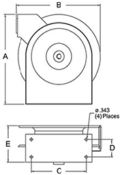 Reelcraft Premium Duty Pre-Rinse Hose Reel 5635 ELPSW5