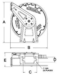 Reelcraft RT605-OLP Medium Duty Spring Retractable Hose Reel