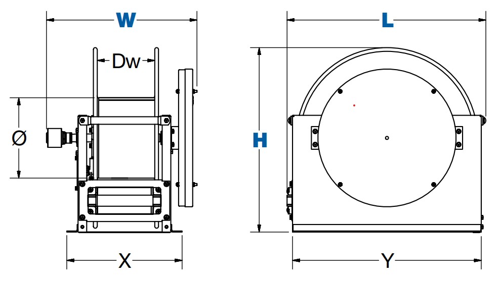 Coxreels SLP-625 Single Hose Spring Rewind Reel, SP Series