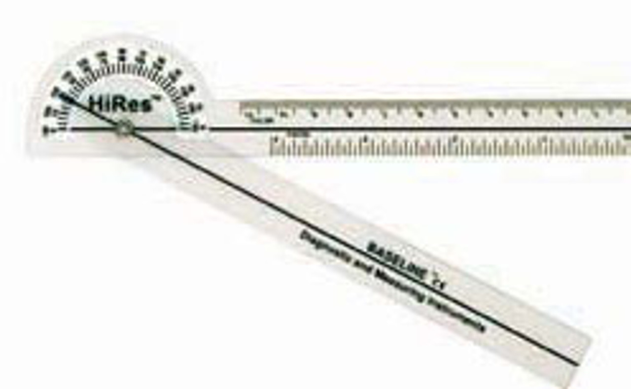 Baseline 180-Degree HiRes Plastic Pocket Goniometer inch Arms