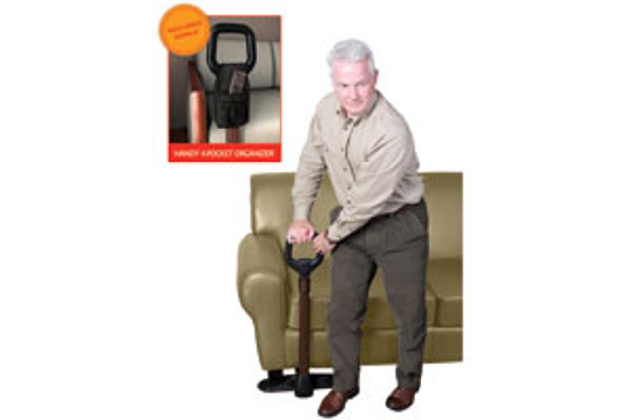 Couch Cane Safety Handle with Pouch