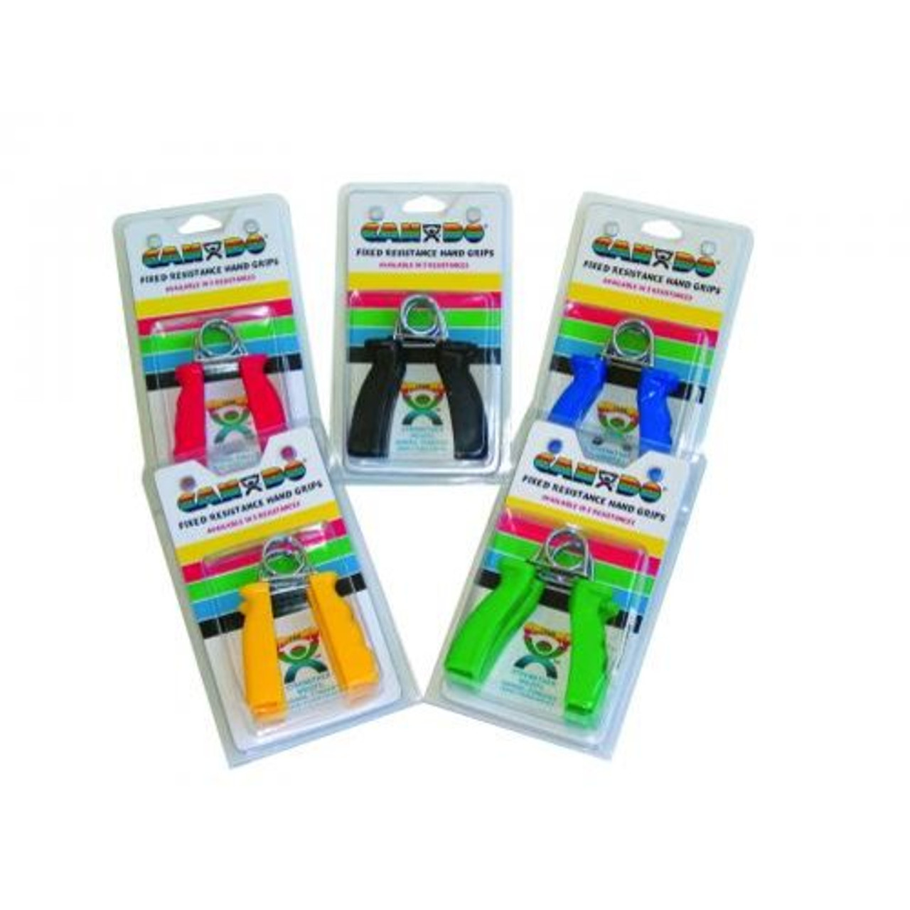 CanDo® Ergonomic Hand Grip (5 pairs, all colors)