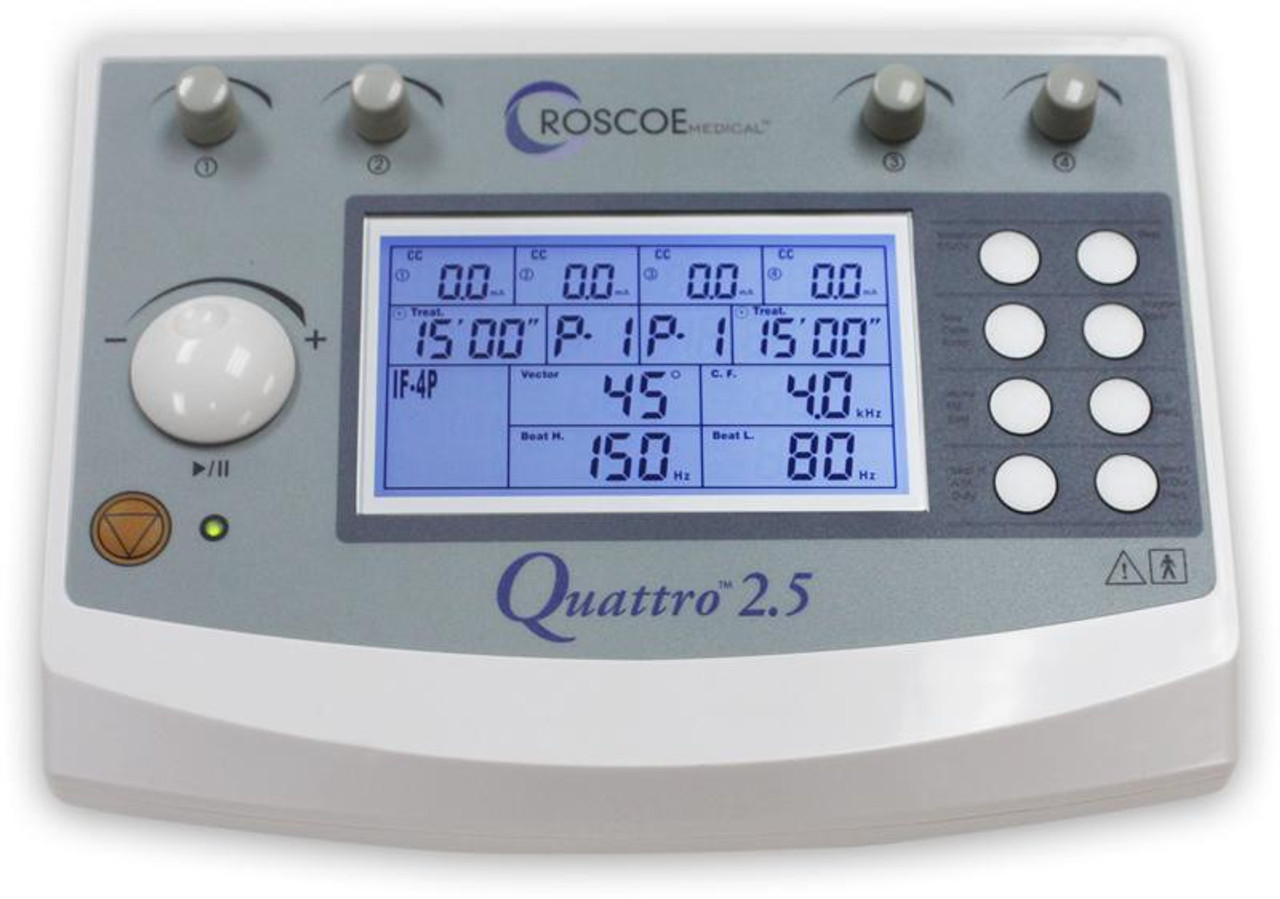 4 Outputs TENS Unit Muscle Stimulator Machine: Easy@Home 24 Modes Rech