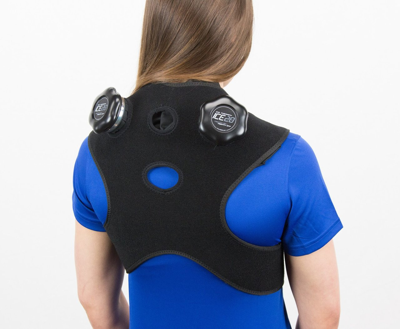 ICE20 Ice Therapy Compression Wrap for Shoulders, Neck and Upper Back (ICENeckTraps)