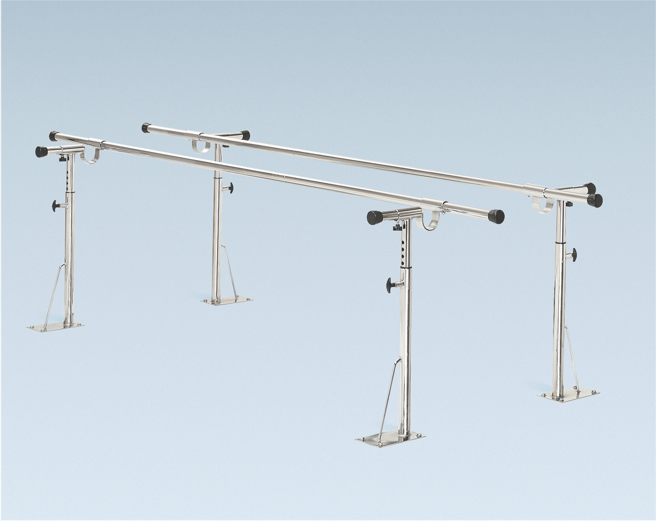 Parallel Bars, height and width adjustable, floor mounted, 24' L x 6