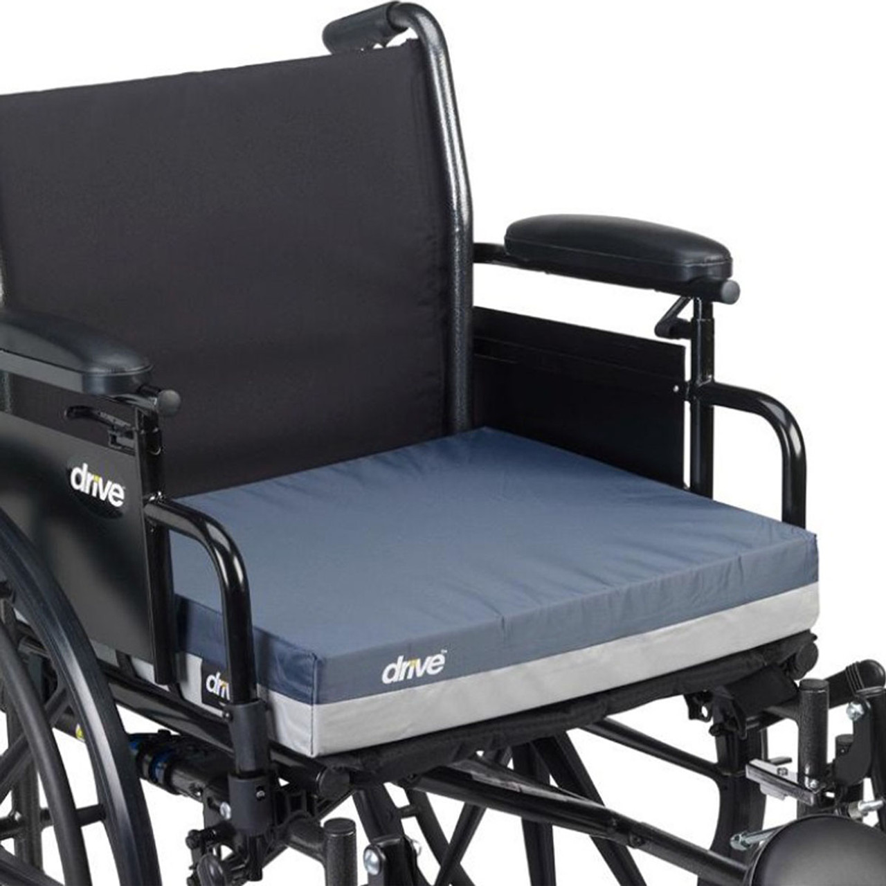 Drive Medical Gel E Skin Protection Wheelchair Seat Cushion 18 x 16 x  3 Blue