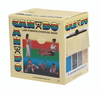 Cando Low Powder Exercise Resistance Band (Tan - XX-Light, 25-Yd. Roll)