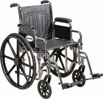 18-inch Fixed Arm Wheelchair With Swing Away Elevated Legrest