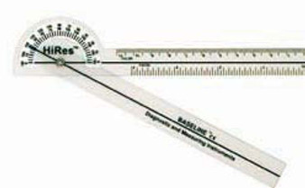 Baseline Plastic Goniometer (12-inch arms) HiRes 360 Degree Head