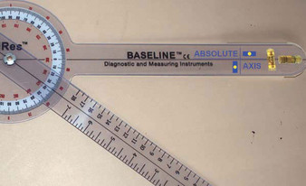 Baseline Plastic Goniometer (12-inch arms) HiRes 360 Degree Head